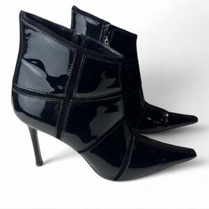 Cesare Paciotti Glossy Black Heeled Boots